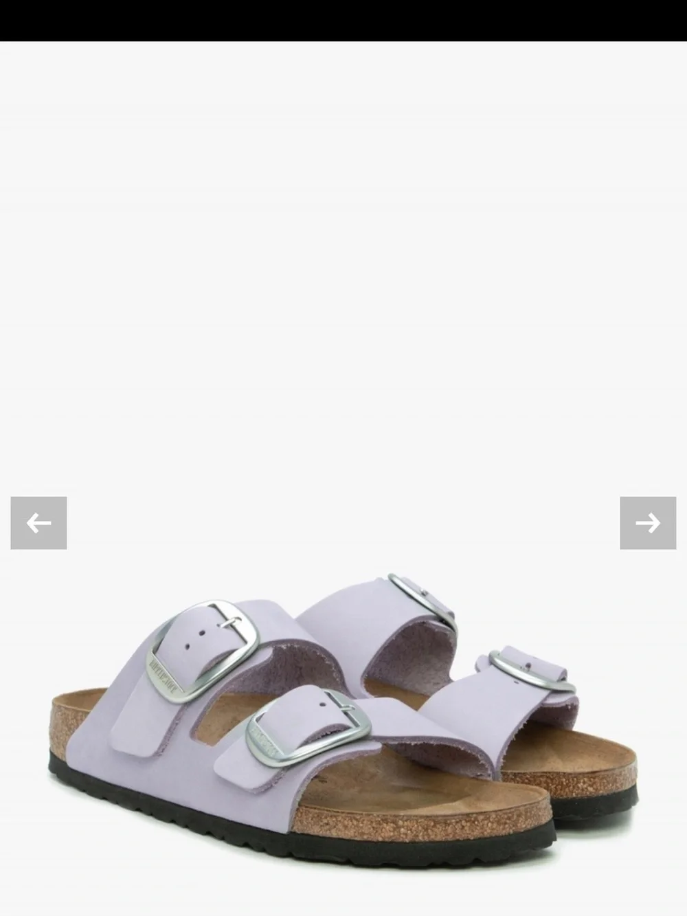 Lilac Birkenstock Purple Fog Barely worn Arizona Big Buckle 38 Ladies 7